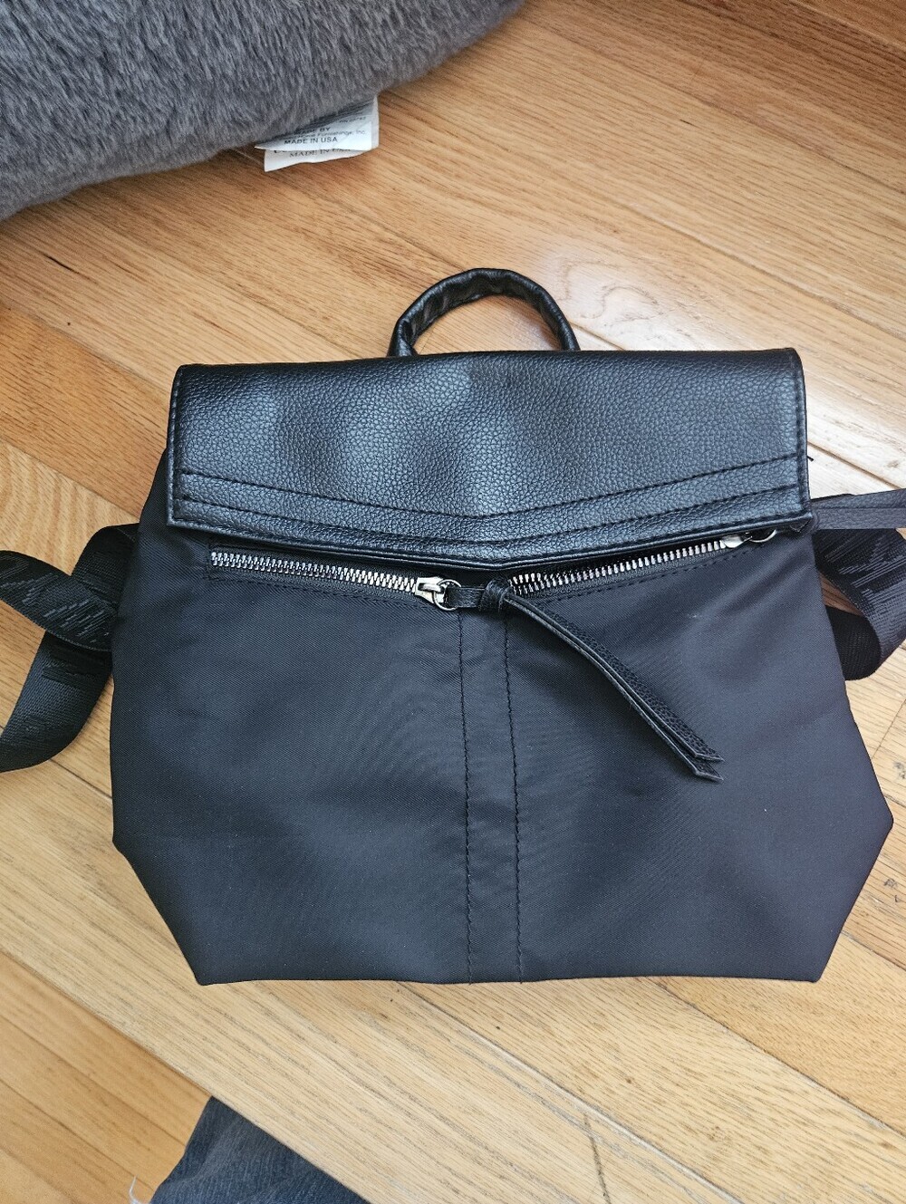 Botkier Black Nylon & Leather Backpack